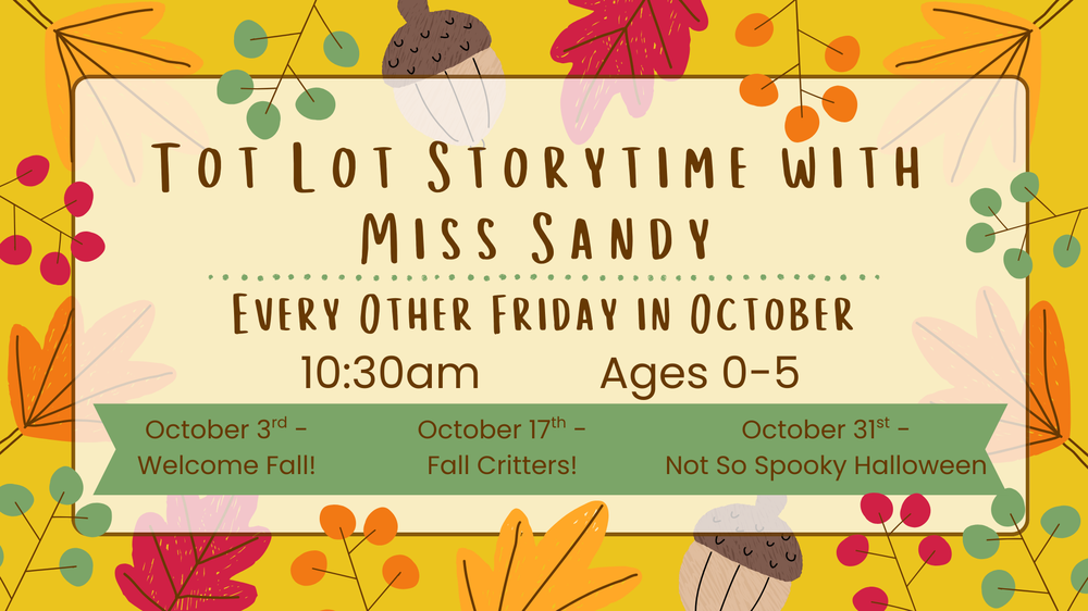 Oct. 3, 17, 31, 2025 at 10:30 am.